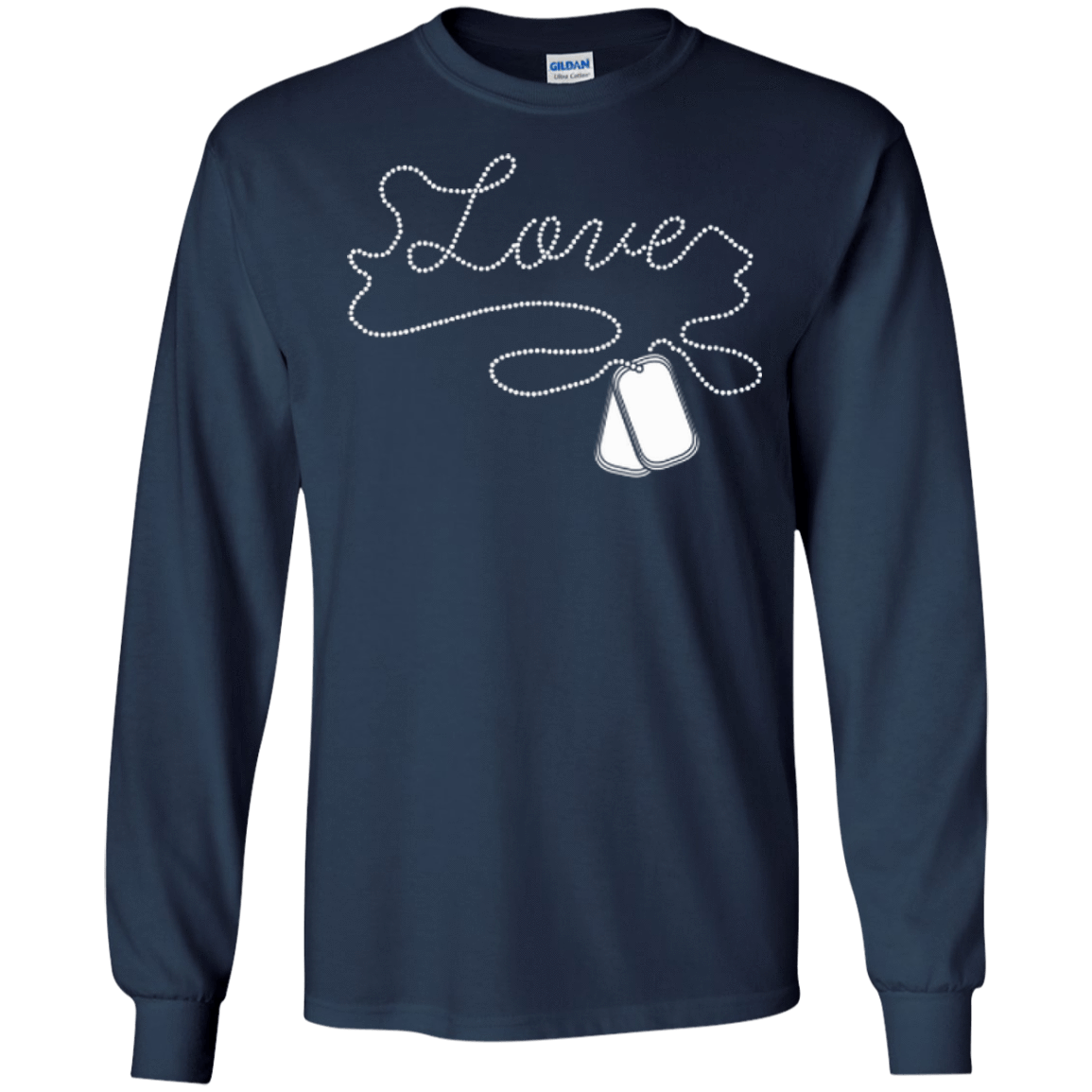 I'm A Soldier Love Military-T-Shirt & Hoodie-Long Sleeve T-Shirt-Navy