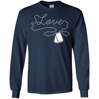 I'm A Soldier Love Military-T-Shirt & Hoodie-Long Sleeve T-Shirt-Navy