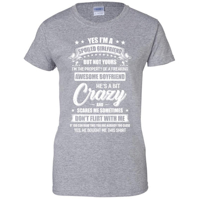 I'm A Spoiled Girlfriend But Not Yours Funny Boyfriend-T-Shirt & Hoodie-Women's T-Shirt-Sport Grey