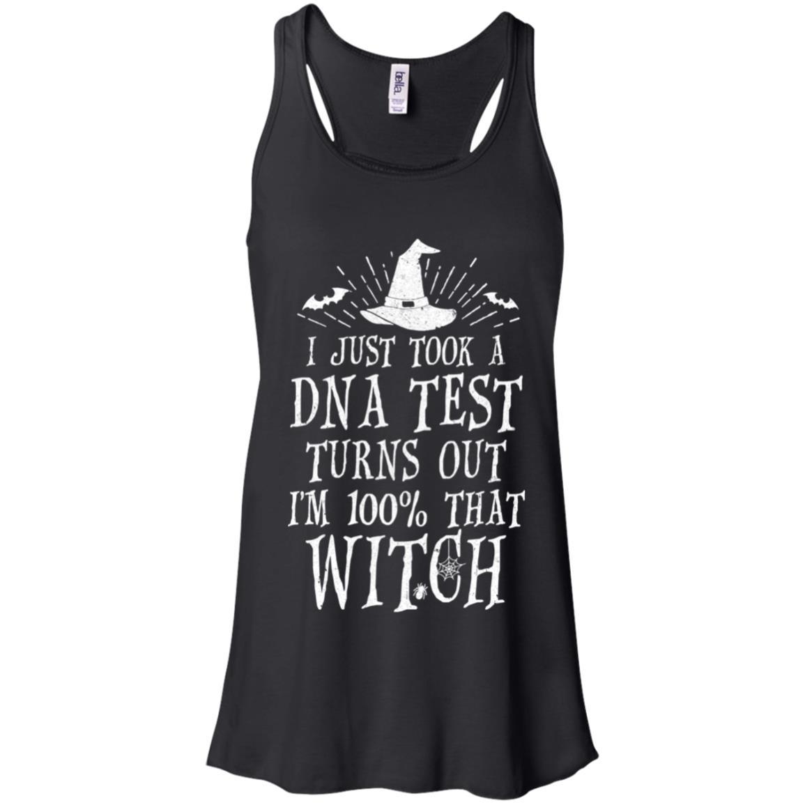 Im 100 Percent With That Witch Halloween Funny Costume-T-Shirt & Tank Top-Women's Flowy Racerback Tank-Black