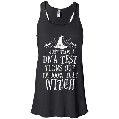 Im 100 Percent With That Witch Halloween Funny Costume-T-Shirt & Tank Top-Women's Flowy Racerback Tank-Black