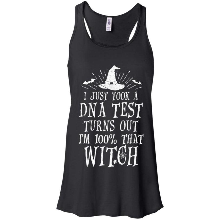 Im 100 Percent With That Witch Halloween Funny Costume-T-Shirt & Tank Top-Women's Flowy Racerback Tank-Black
