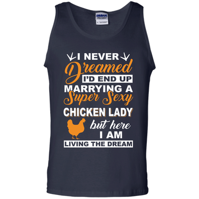 I'd End Up Marrying A Super Sexy Chicken Lady-T-Shirt & Hoodie-Unisex Tank-Navy