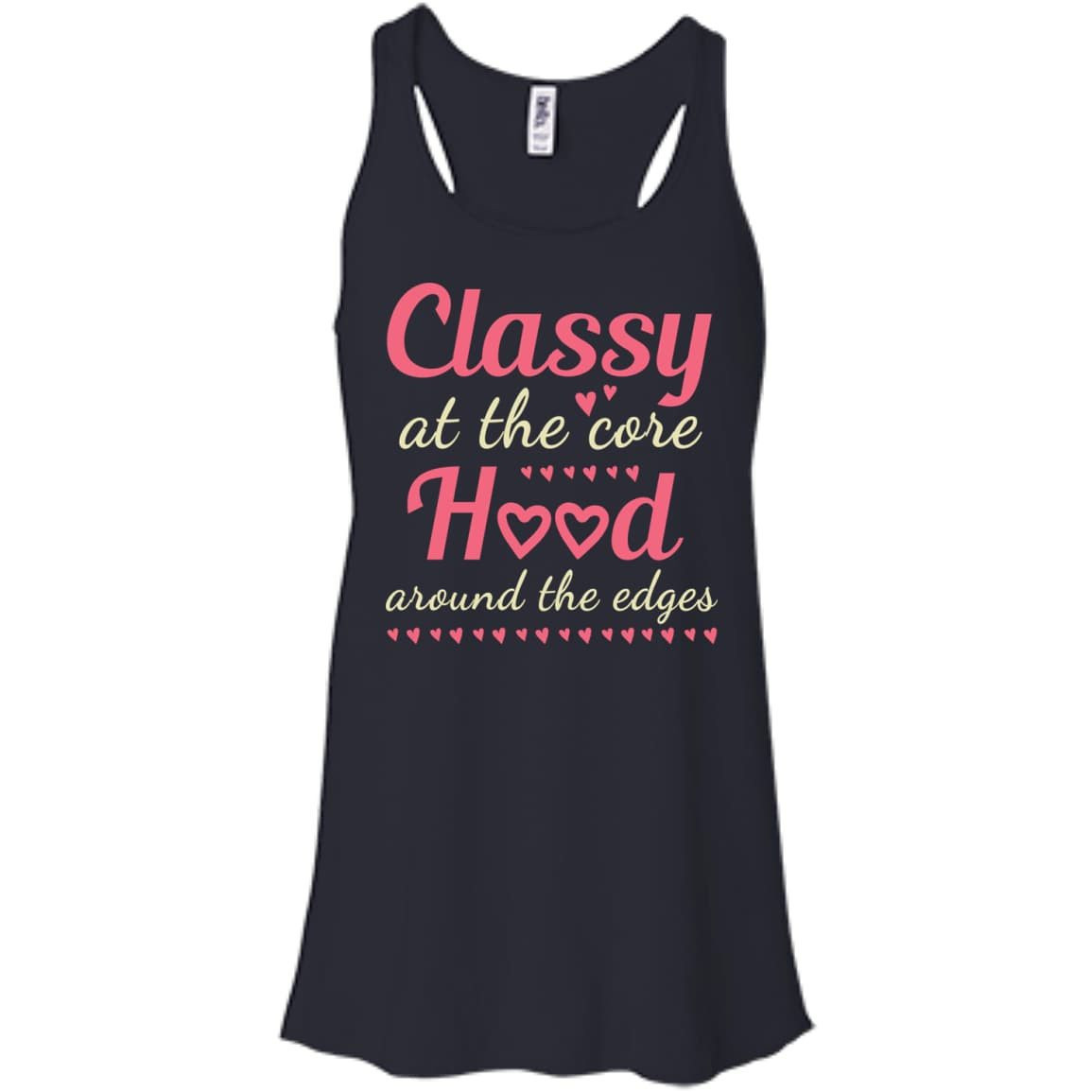 Classy At The Hood-T-Shirt & Hoodie-Women's Flowy Racerback Tank-Midnight