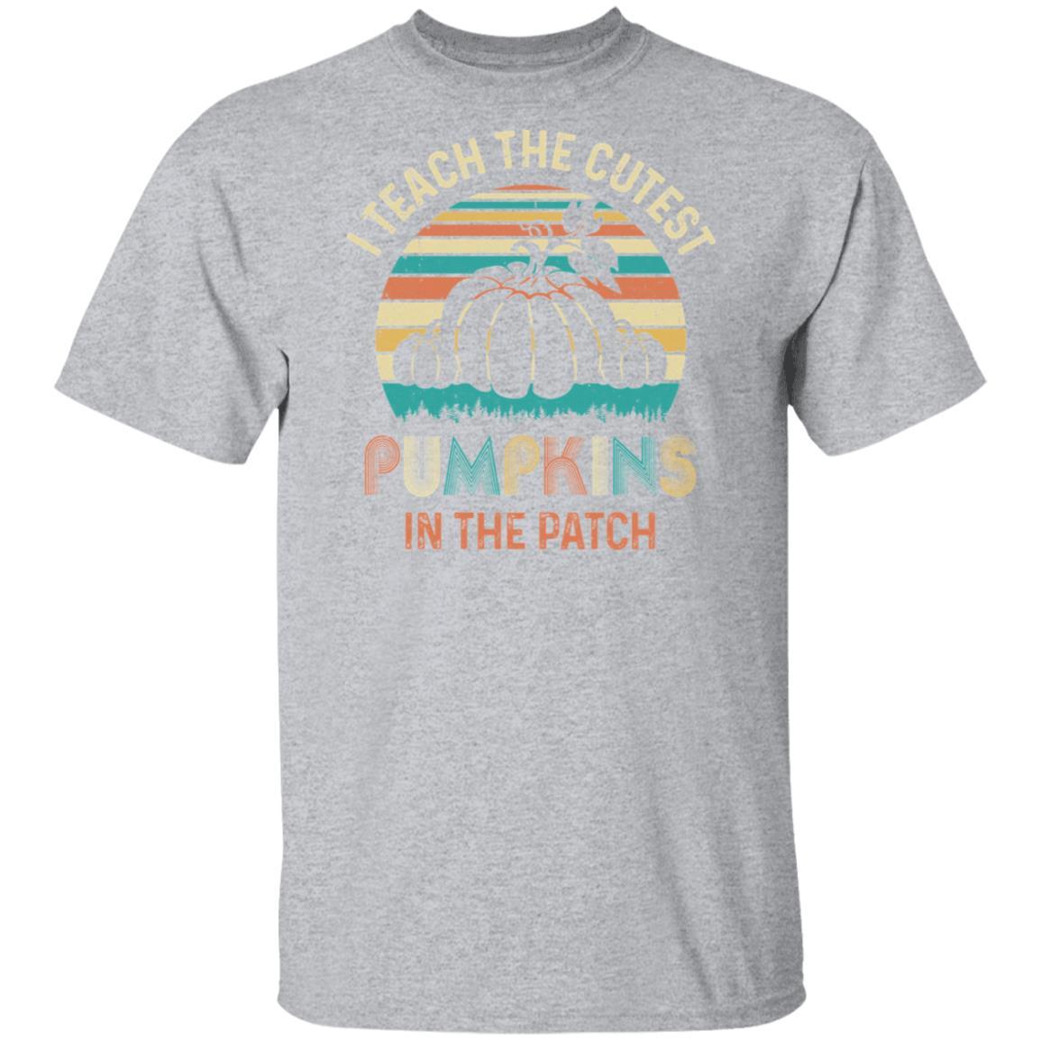 I Teach The Cutest Pumpkins In The Patch Halloween Costumes-T-Shirt & Hoodie-Classic T-Shirt-Sport Grey