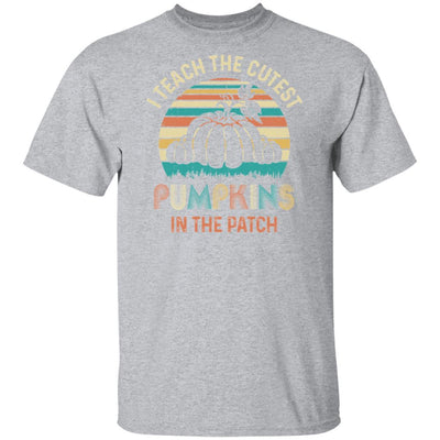 I Teach The Cutest Pumpkins In The Patch Halloween Costumes-T-Shirt & Hoodie-Classic T-Shirt-Sport Grey