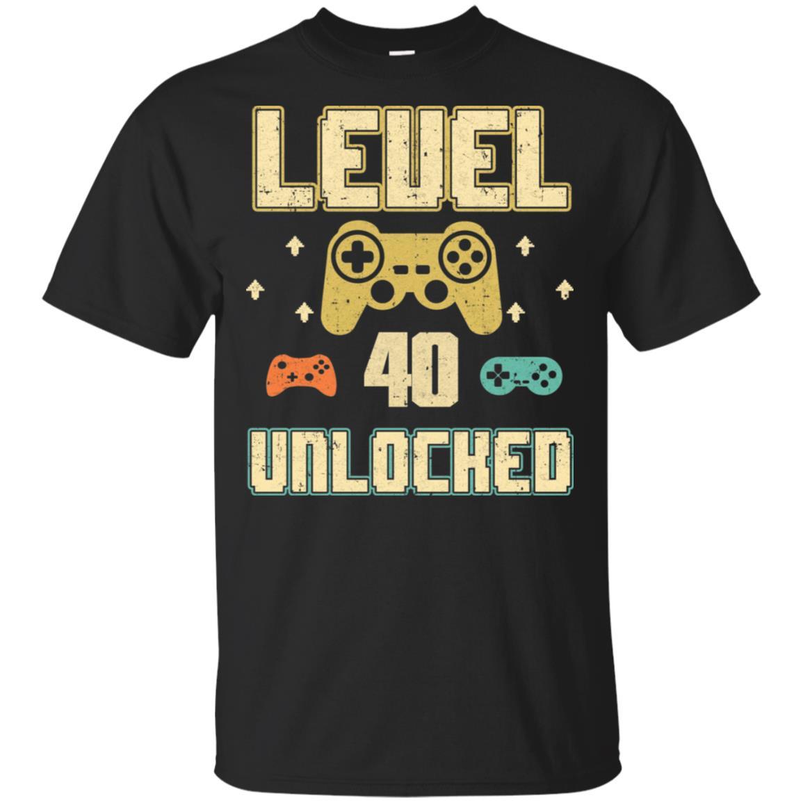 Level 40 Unlocked Video Gamer 40th Birthday Gift