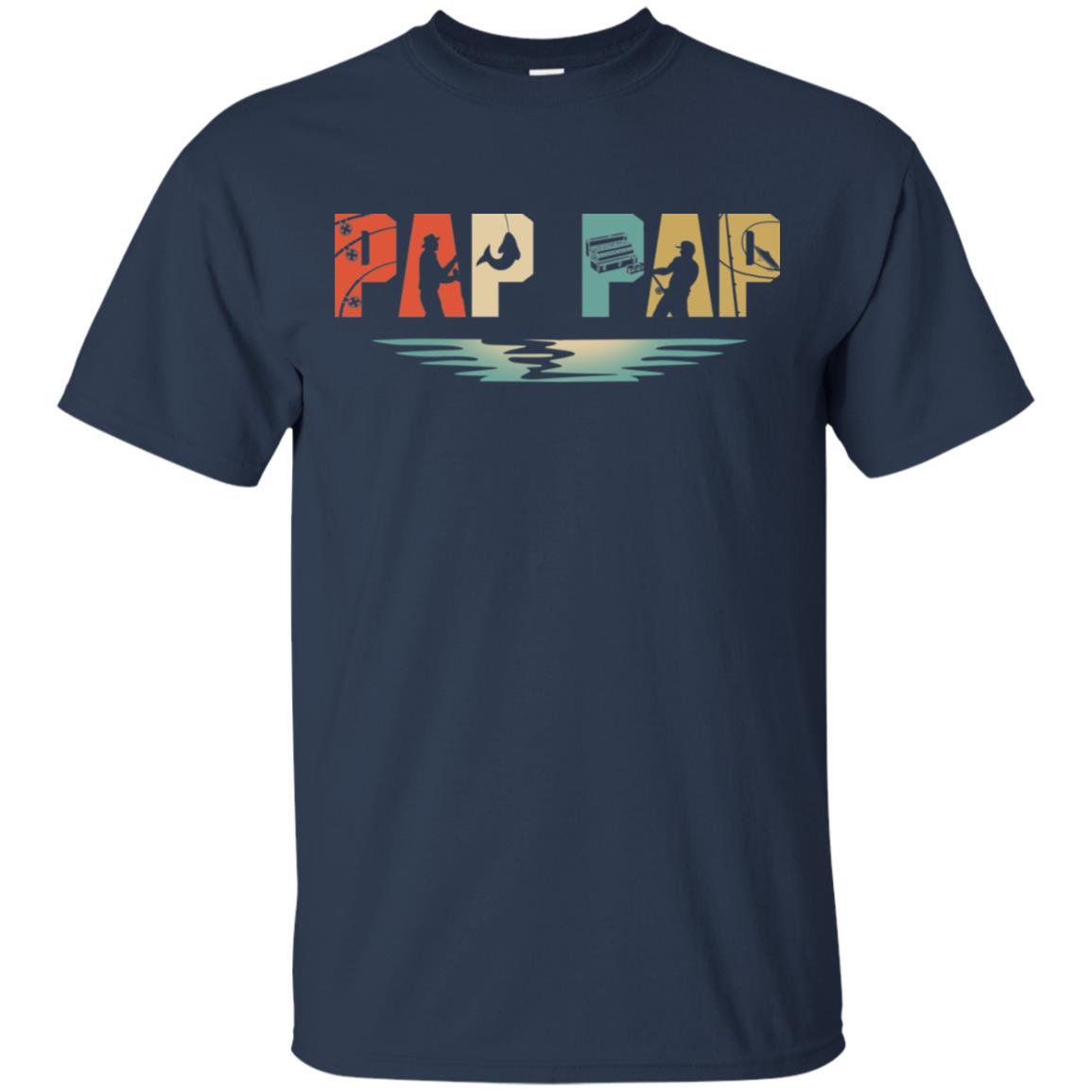 Vintage Fishing Pap Pap Father's Day Gift-T-Shirt & Hoodie-Classic T-Shirt-Navy