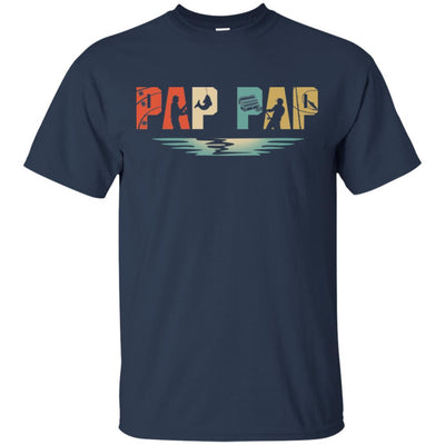 Vintage Fishing Pap Pap Father's Day Gift-T-Shirt & Hoodie-Classic T-Shirt-Navy