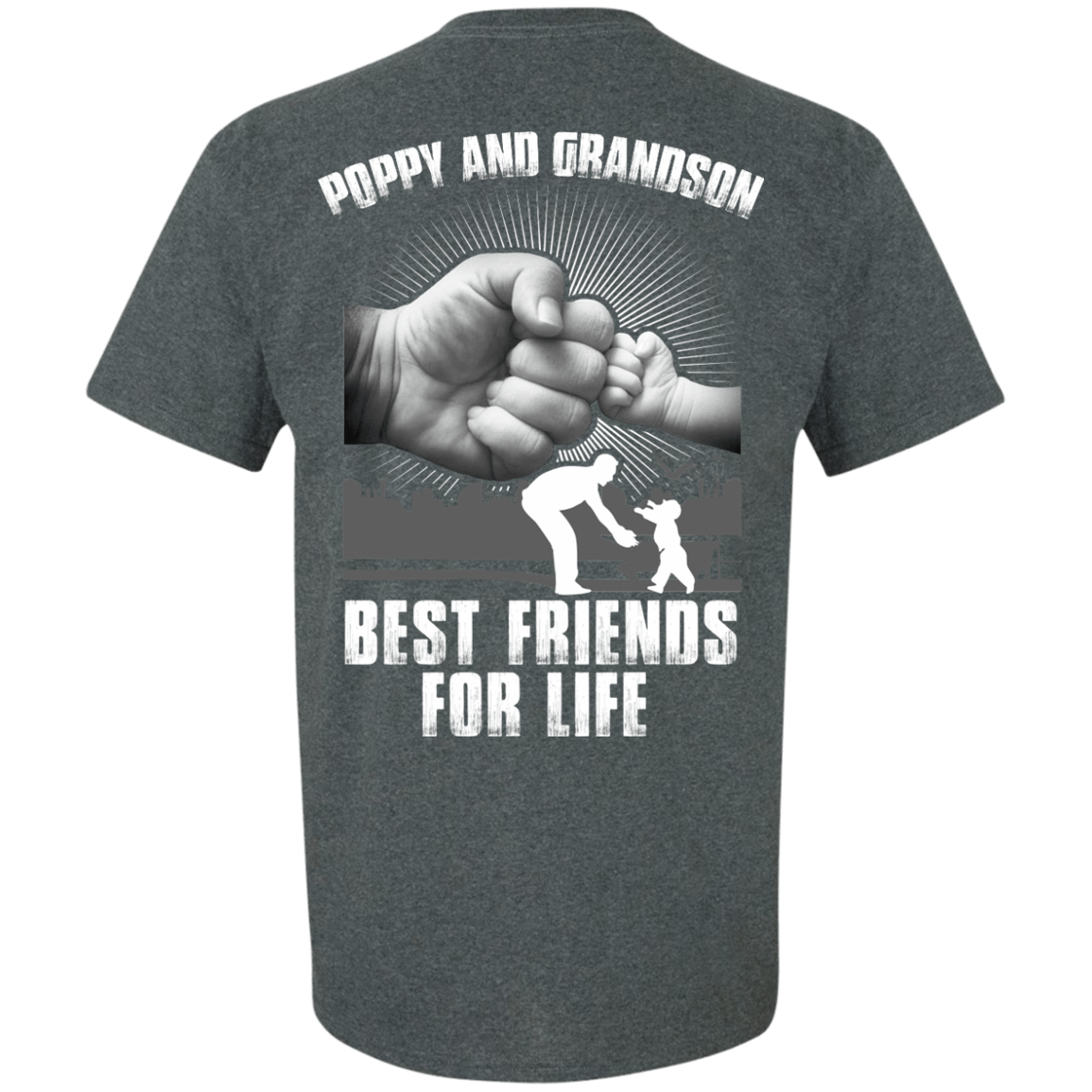 Poppy And Grandson Best Friends For Life-T-Shirt & Hoodie-Classic T-Shirt-Dark Heather
