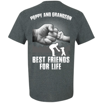 Poppy And Grandson Best Friends For Life-T-Shirt & Hoodie-Classic T-Shirt-Dark Heather