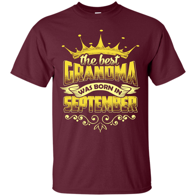 The Best Grandma Was Born In September-T-Shirt & Hoodie-Classic T-Shirt-Maroon