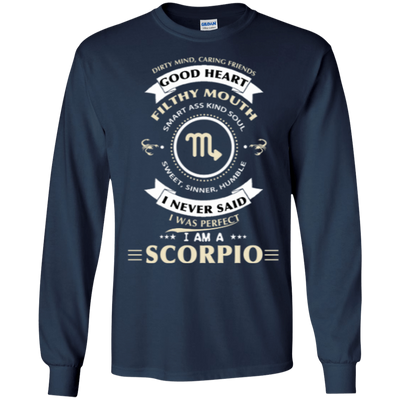 I'm A Scorpio-T-Shirt & Hoodie-Long Sleeve T-Shirt-Navy