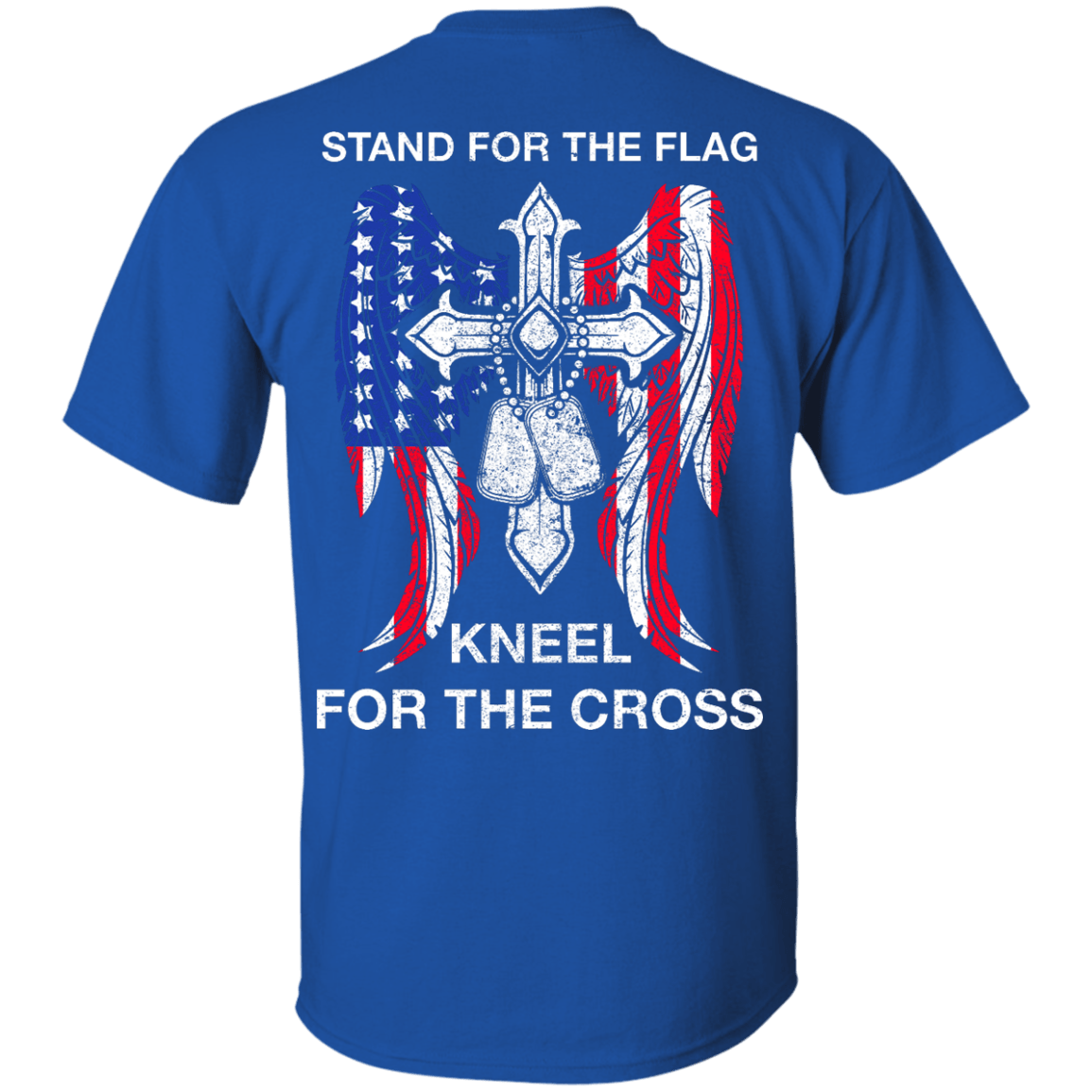 Stand For The Flag Kneel For The Cross-T-Shirt & Hoodie-Classic T-Shirt-Royal
