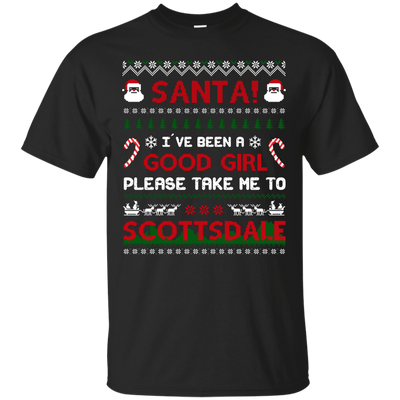 Santa I've Been A Good Girl Please Take Me To Scottsdale-T-Shirt & Hoodie-Classic T-Shirt-Black