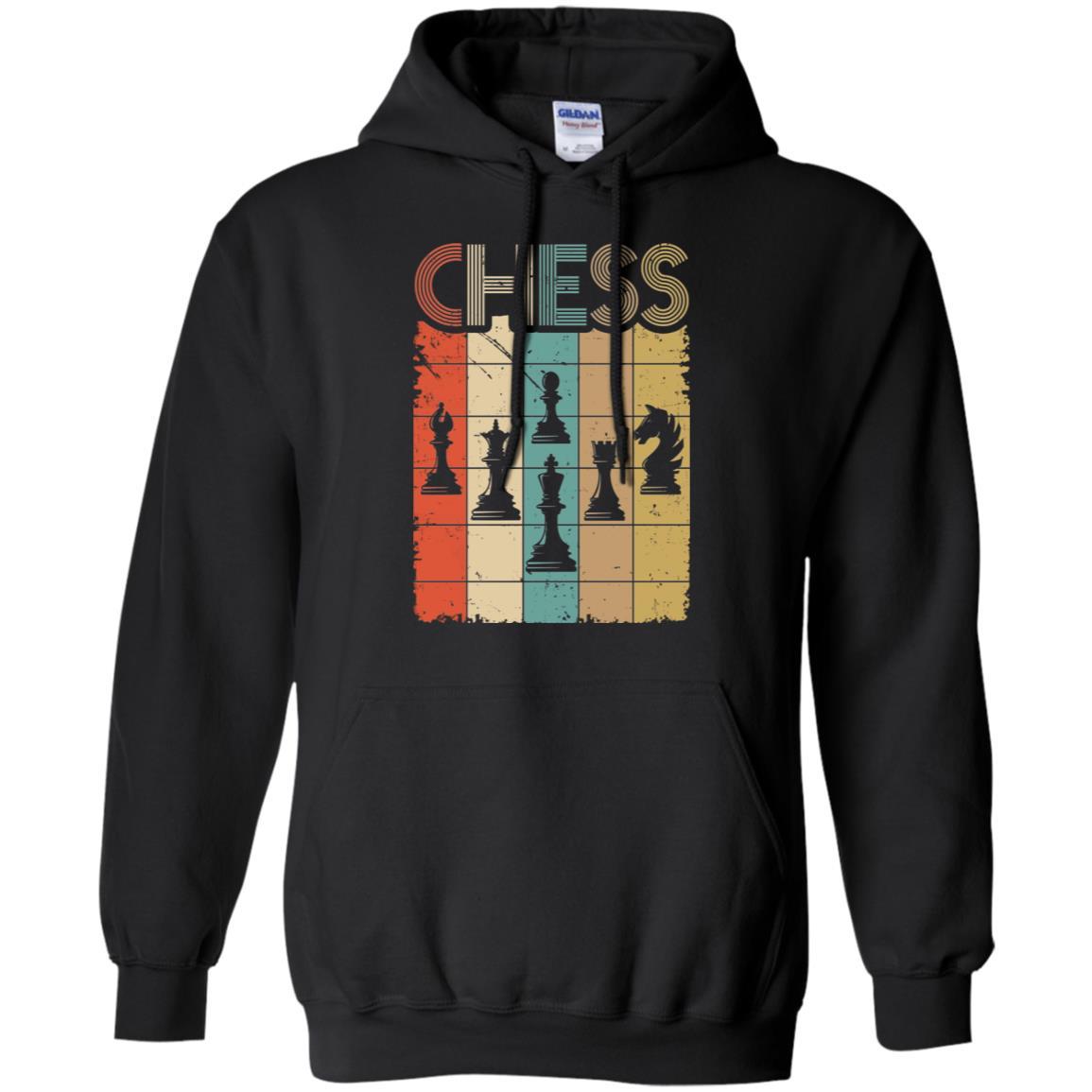 Retro Vintage Chess Piece Lovers Gift-T-Shirt & Hoodie-Pullover Hoodie-Black