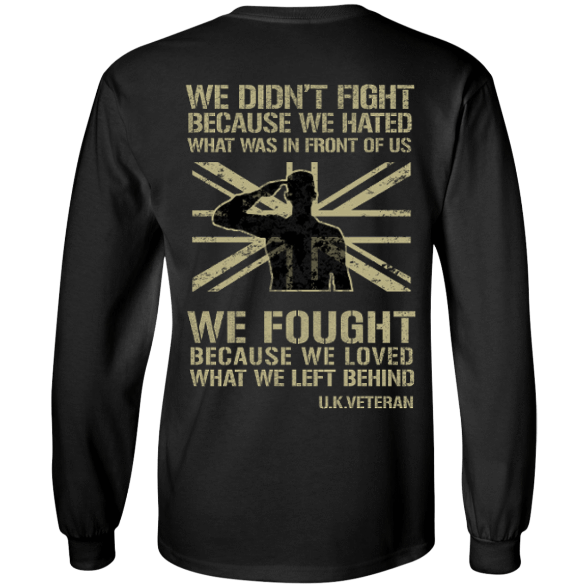 UK Veteran Affairs-T-Shirt & Hoodie-Long Sleeve T-Shirt-Black