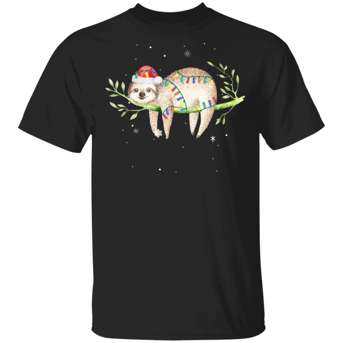Santa Sloth Christmas Lights Sloth Lover Christmas Gift