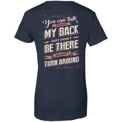 You Can Talk Behind My Back-T-Shirt & Hoodie-Women's T-Shirt-Navy