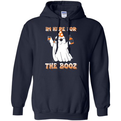 I'm Here For The Booz Halloween-T-Shirt & Hoodie-Pullover Hoodie-Navy