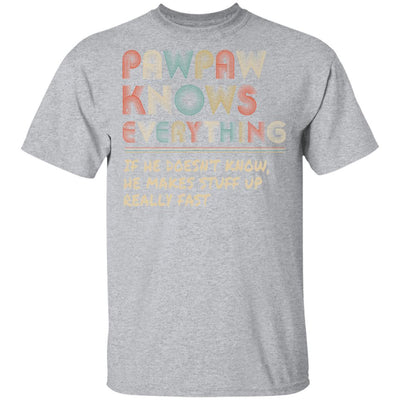 PawPaw Know Everything Vintage PawPaw Father's Day Gift-T-Shirt & Hoodie-Classic T-Shirt-Sport Grey