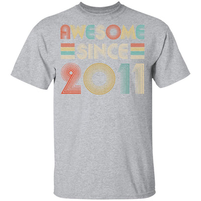 Awesome Since 2011 10th Birthday Gifts Youth-Youth Shirt-Youth T-Shirt-Sport Grey