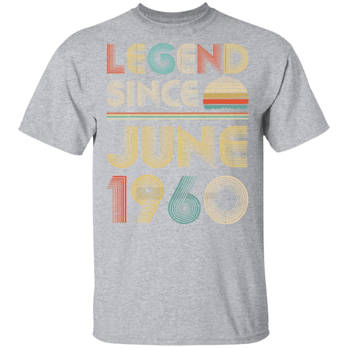 Legend Since June 1960 Vintage 61th Birthday Gifts-T-Shirt & Hoodie-Classic T-Shirt-Sport Grey