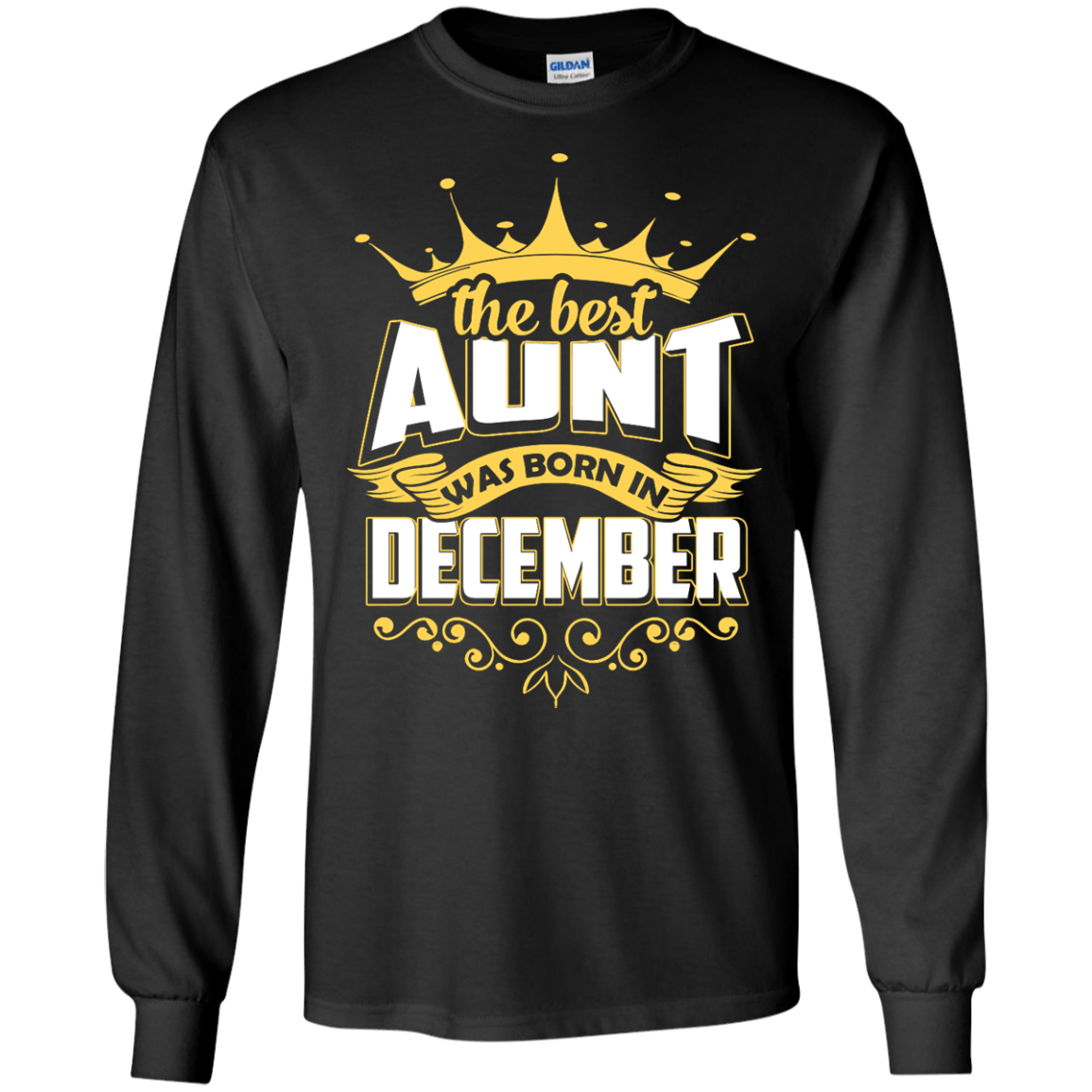 The Best Aunt Was Born In December-T-Shirt & Hoodie-Long Sleeve T-Shirt-Black