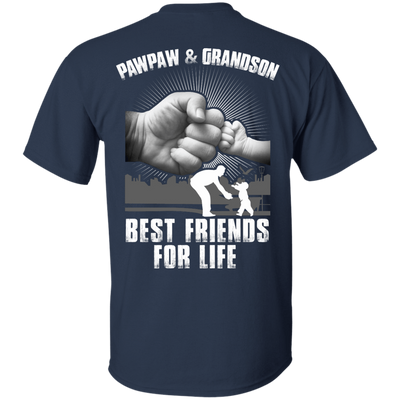 Pawpaw And Grandson Best Friends For Life-T-Shirt & Hoodie-Classic T-Shirt-Navy