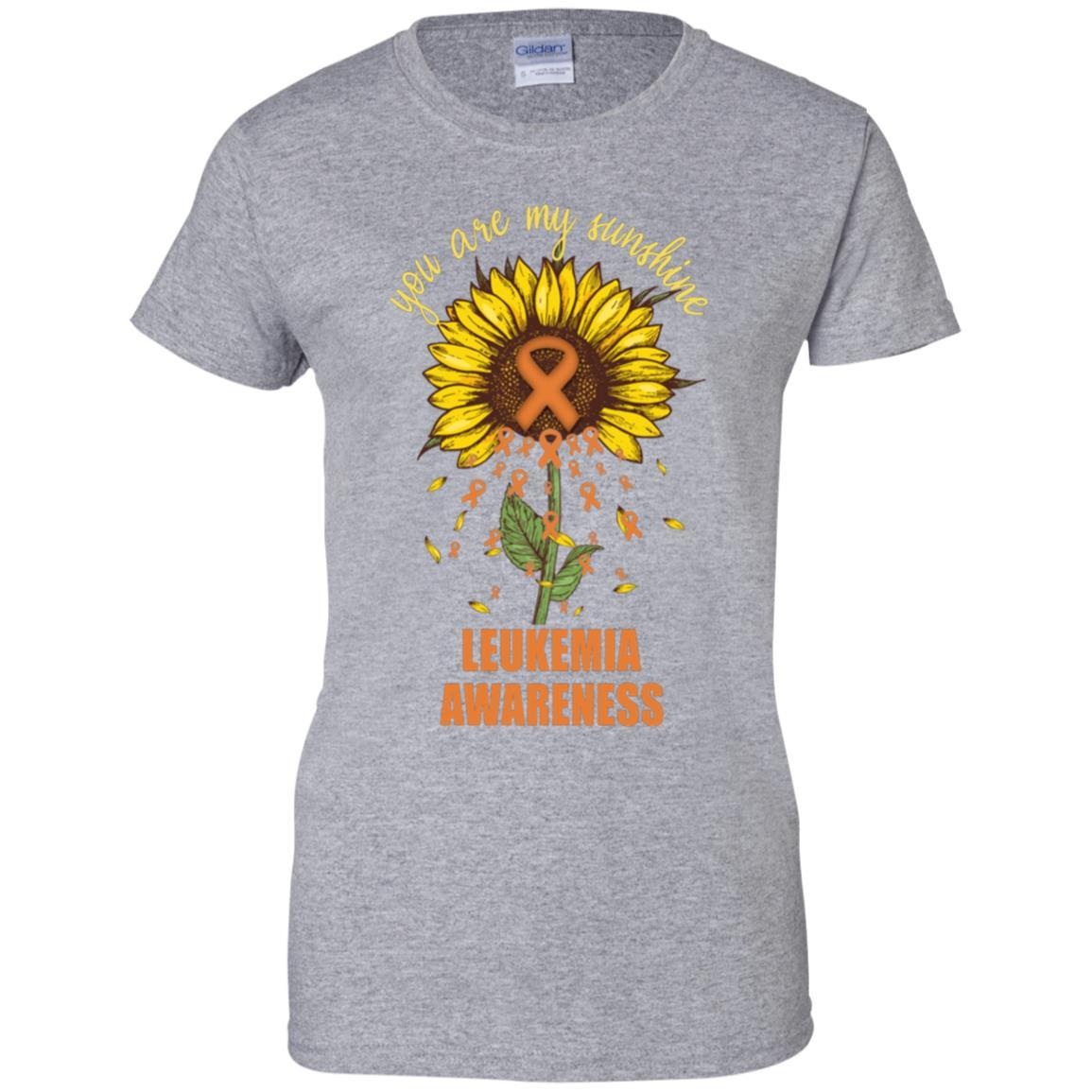 You Are My Sunshine Leukemia Awareness-T-Shirt & Hoodie-Women's T-Shirt-Sport Grey