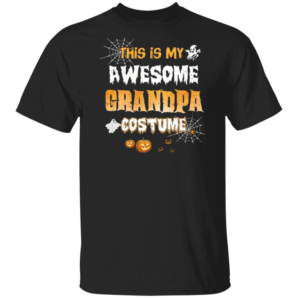 Halloween This Is My Awesome Grandpa Costume-T-Shirt & Hoodie-Classic T-Shirt-Black