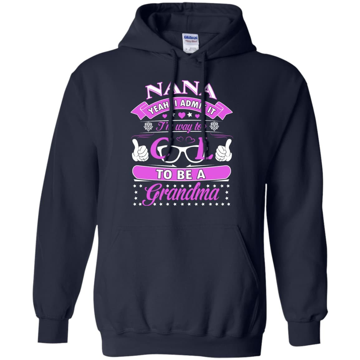 I Admit It I'm Way Too Cool To Be A Grandma-T-Shirt & Hoodie-Pullover Hoodie-Navy