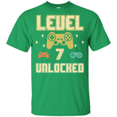 Level 7 Unlocked Video Gamer 7th Birthday Gift Youth-Youth Shirt-Youth T-Shirt-Irish Green