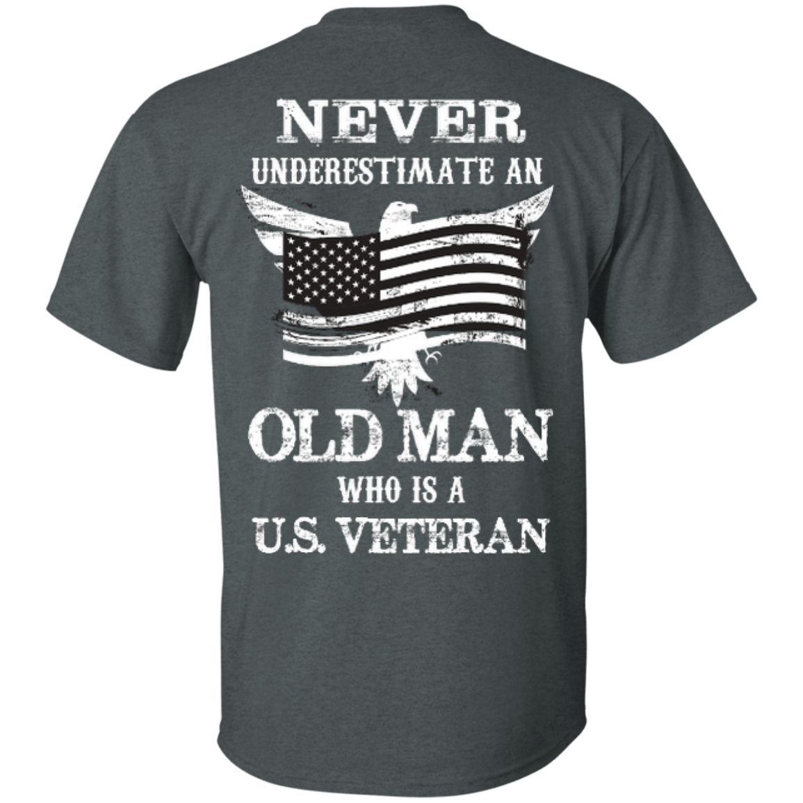 Never Undetimate US veteran-T-Shirt & Hoodie-Classic T-Shirt-Dark Heather