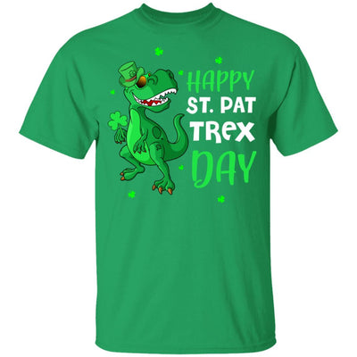 Happy St. Pat Trex Day Dinosaur St. Patrick's Day Youth-Youth Shirt-Youth T-Shirt-Irish Green