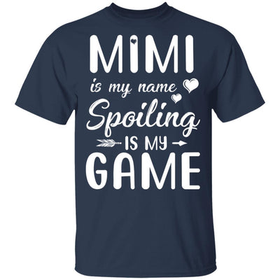 Mimi Is My Name Spoiling Is My Game Funny Mothers Day-T-Shirt & Tank Top-Classic T-Shirt-Navy