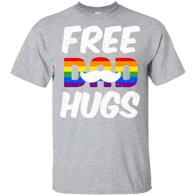 LGBT Pride Month Free Dad Hugs-T-Shirt & Hoodie-Classic T-Shirt-Sport Grey