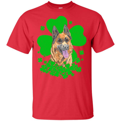 German Shepherd St. Patrick's Day Clovers-T-Shirt & Hoodie-Classic T-Shirt-Red