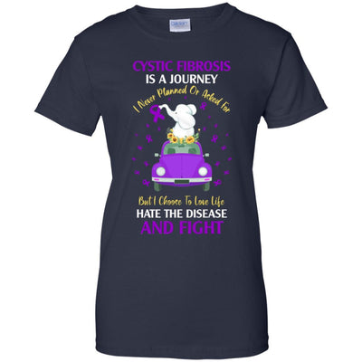 Cystic Fibrosis Awareness Is A Journey-T-Shirt & Hoodie-Women's T-Shirt-Navy