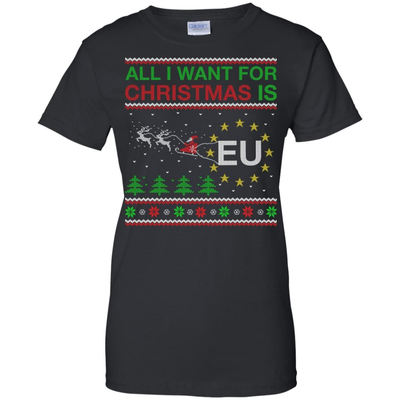 All I Want For Christmas Is EU-T-Shirt & Hoodie-Women's T-Shirt-Black