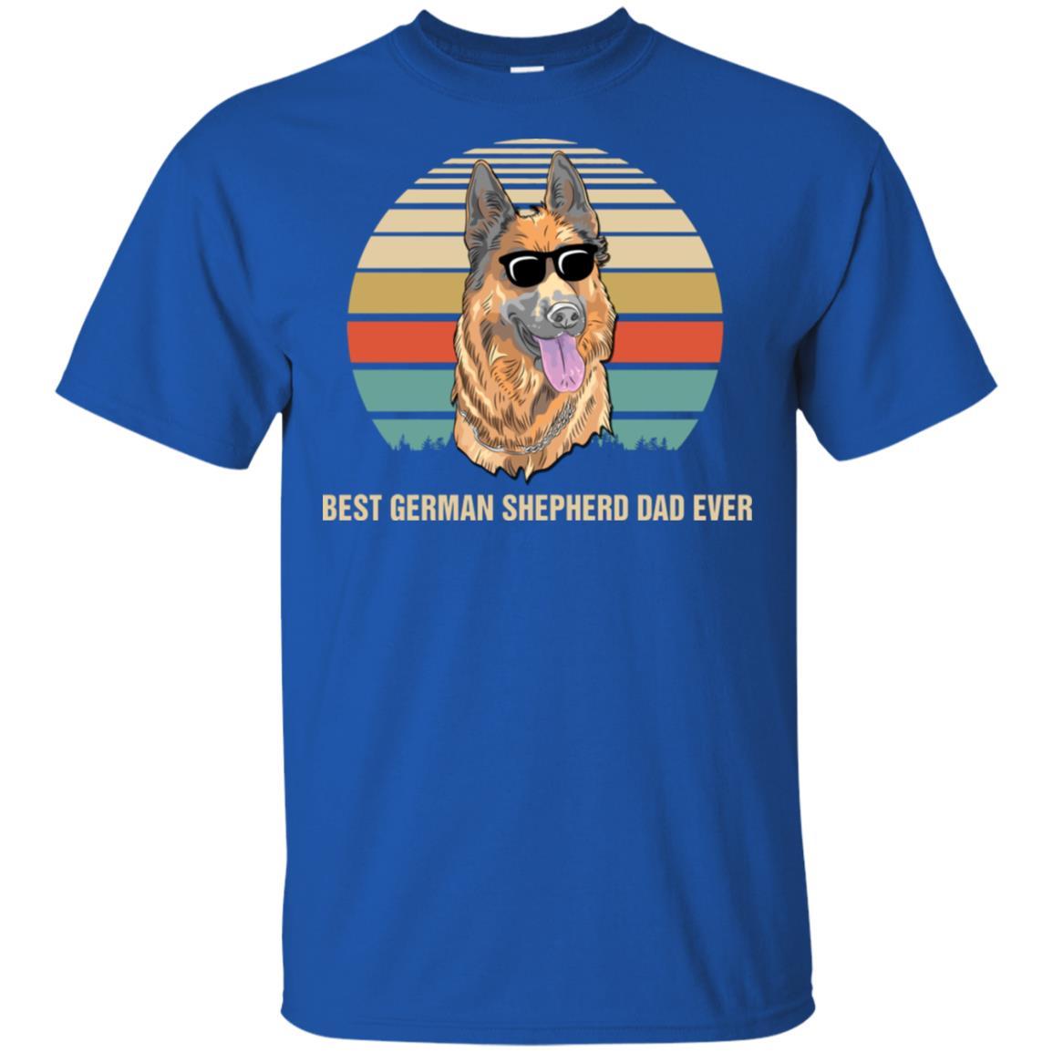 Vintage German Shepherd Dad Gifts Best German Shepherd Dad Ever-T-Shirt & Hoodie-Classic T-Shirt-Royal