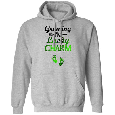 Pregnancy Announcement Gift Funny St Patricks Day Pregnant-T-Shirt & Hoodie-Pullover Hoodie-Sport Grey