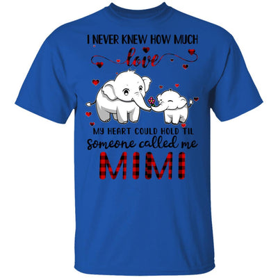 Someone Called Me Mimi Elephant Red Plaid Mother's Day-T-Shirt & Hoodie-Classic T-Shirt-Royal