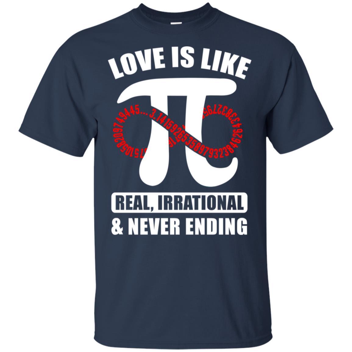 Love Is Like Pi Math 3.14 Pi Day Gift-T-Shirt & Hoodie-Classic T-Shirt-Navy