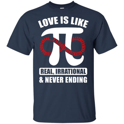 Love Is Like Pi Math 3.14 Pi Day Gift-T-Shirt & Hoodie-Classic T-Shirt-Navy