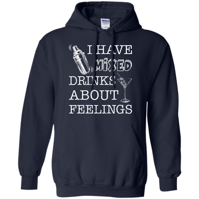 I Have Mixed Drinks About Feelings-T-Shirt & Hoodie-Pullover Hoodie-Navy