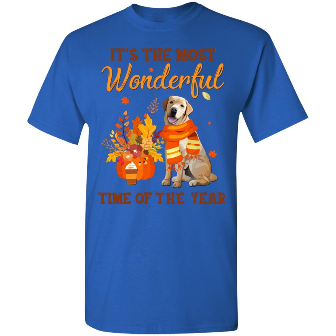 Labrador Autumn It's The Most Wonderful Time Of The Year-T-Shirt & Hoodie-Classic T-Shirt-Royal
