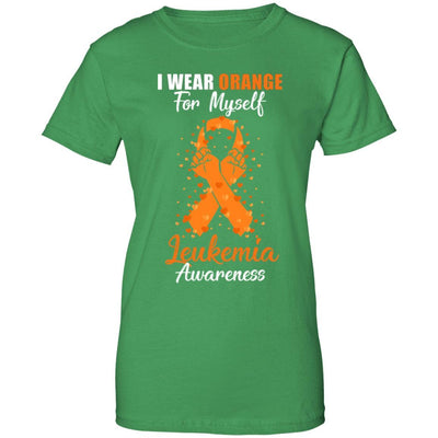 I Wear Orange For Myself Support Leukemia Awareness-T-Shirt & Hoodie-Women's T-Shirt-Irish Green