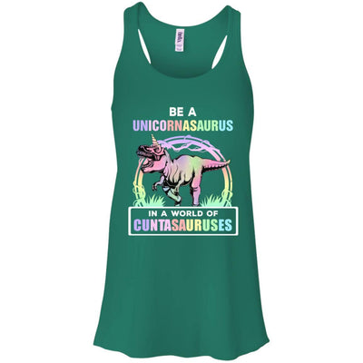 Be A Unicornasaurus Rex A World Of Cuntasauruses-T-Shirt & Tank Top-Women's Flowy Racerback Tank-Kelly Green