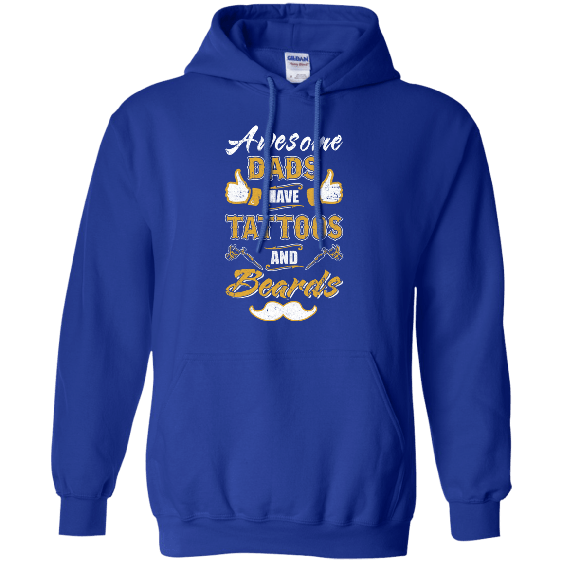 Awesome Dads Have Tattoos And Beards-T-Shirt & Hoodie-